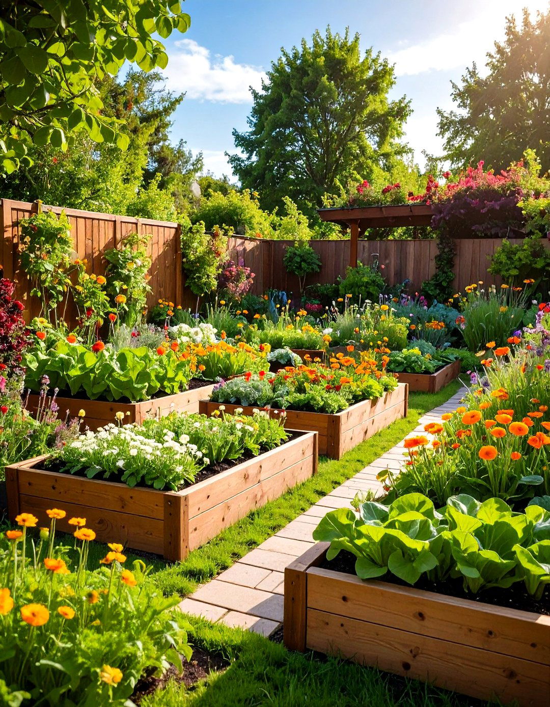 The Edible Flower Garden Design - 30 flower garden layout ideas