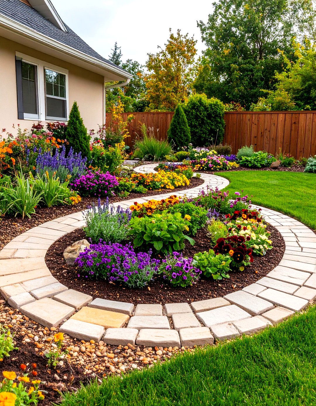 The Edible Flower and Herb Spiral Garden - 30 front yard flower bed landscaping ideas