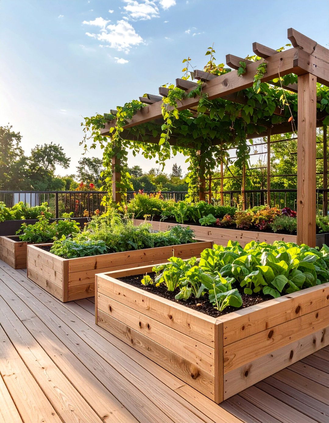 The Edible Garden Deck - 30 deck landscaping ideas