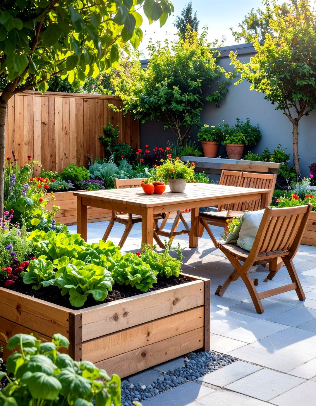 The Edible Garden Patio - 30 outdoor  decorating ideas