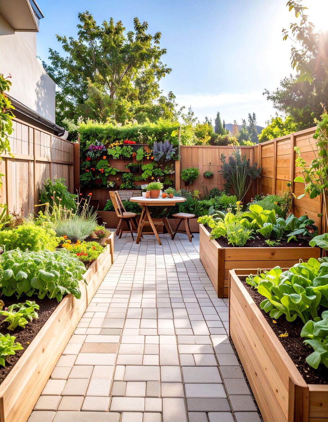 The Edible Garden Patio - 30 backyard patio landscaping ideas