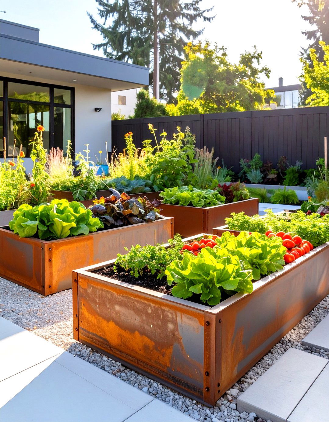 The Edible Garden with Raised Beds - 30 modern landscape design ideas