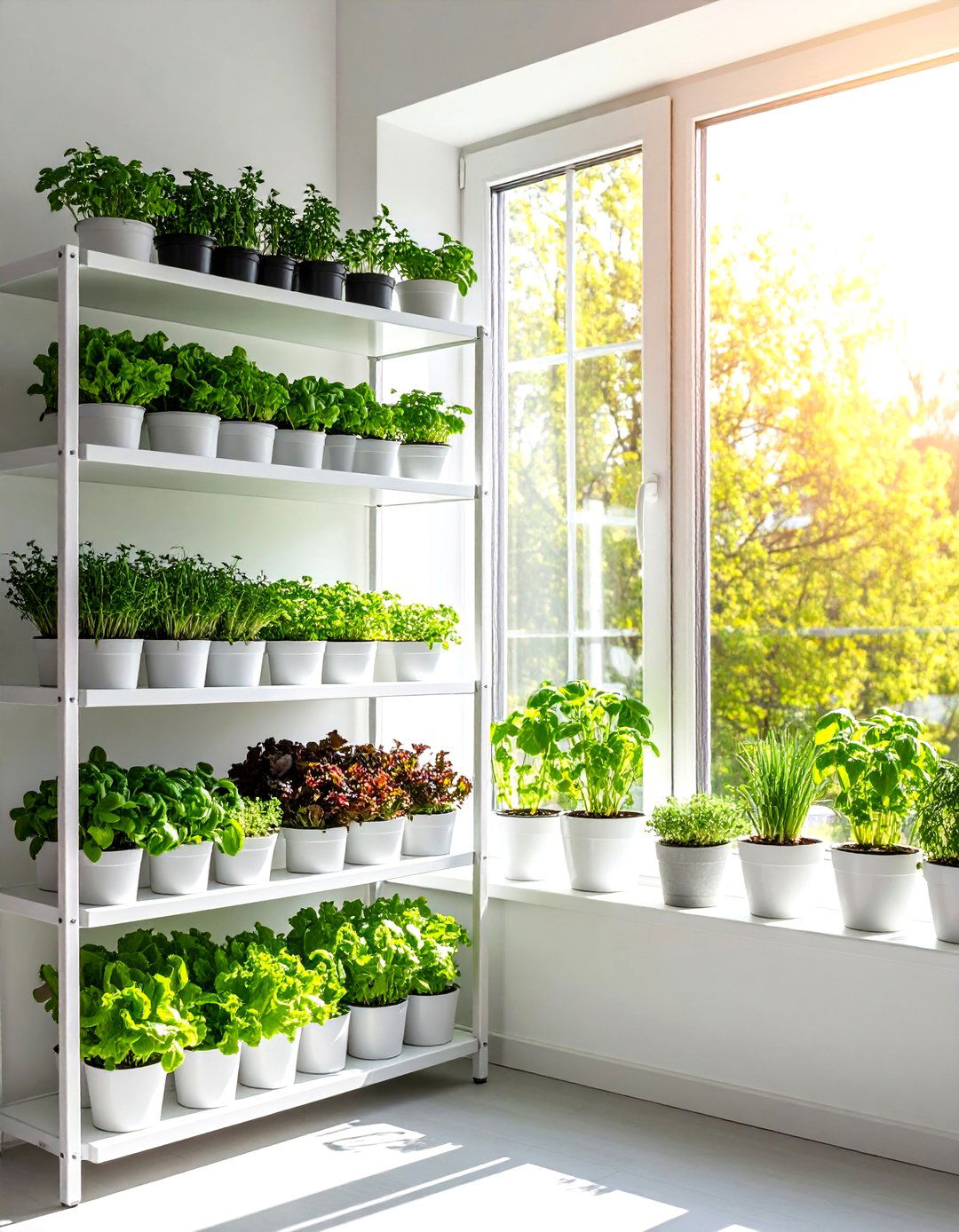 The Edible Kitchen Window Garden - 30 indoor garden ideas