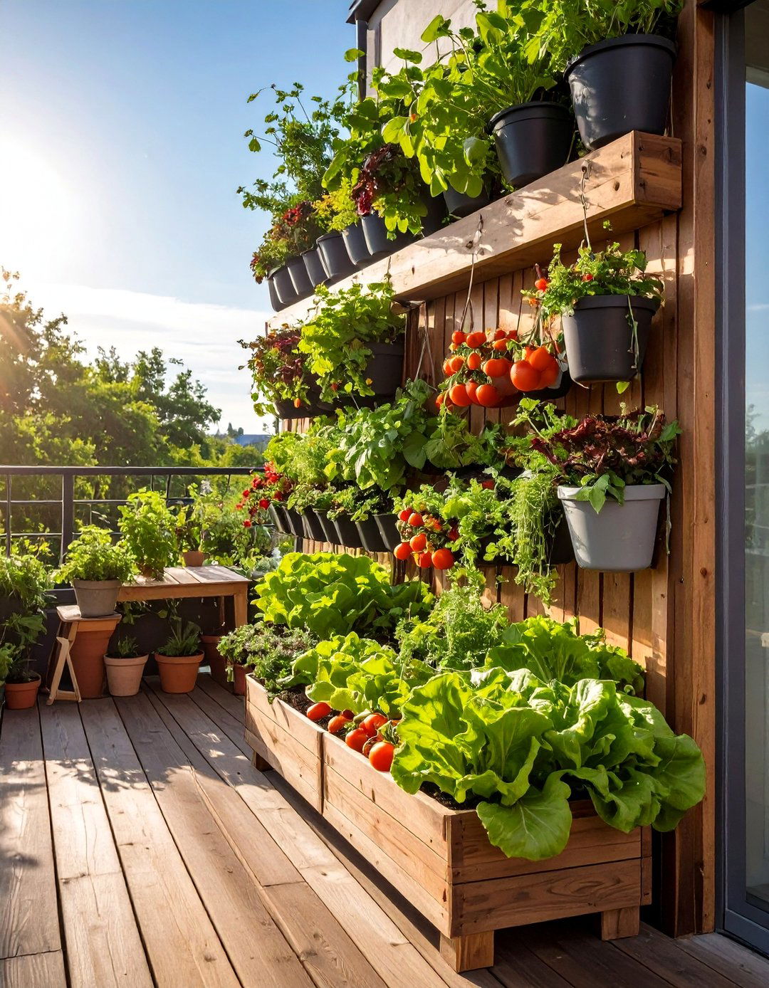 The Edible Urban Deck Garden - 30 deck garden ideas