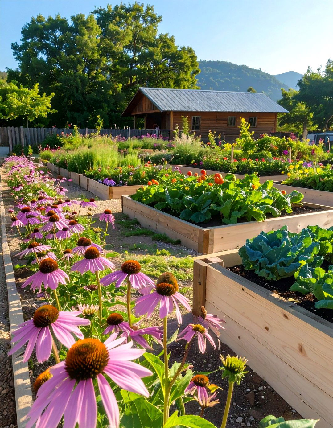The Edible and Ornamental Coneflower Garden - 30 coneflower garden design ideas
