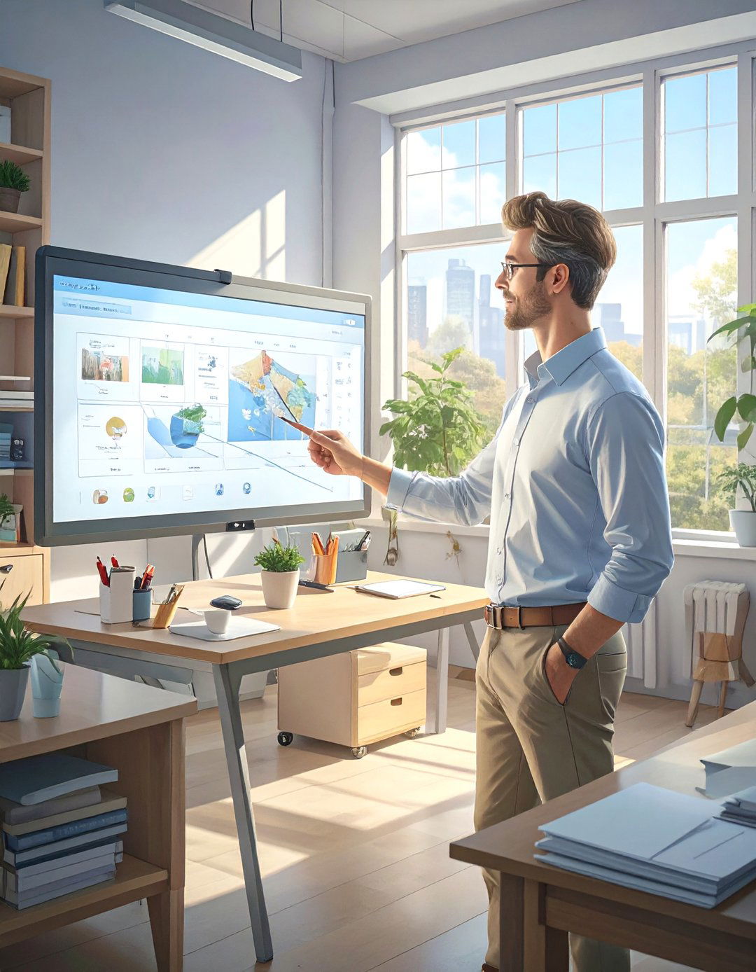 The Educators AI Enhanced Classroom - 30 ai home office setup ideas