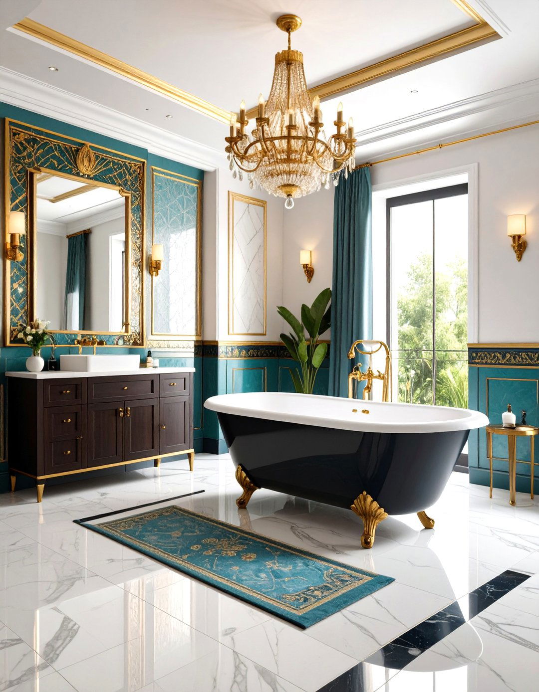 The Egyptian Revival Bathroom - 30 1920's art deco interior design ideas