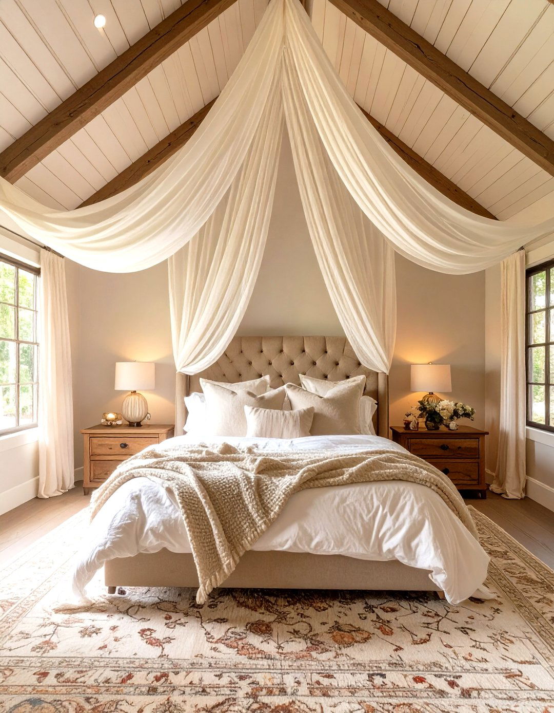 The Elegant Fabric Canopy Bedroom Ceiling - 30 master bedroom tray ceiling ideas
