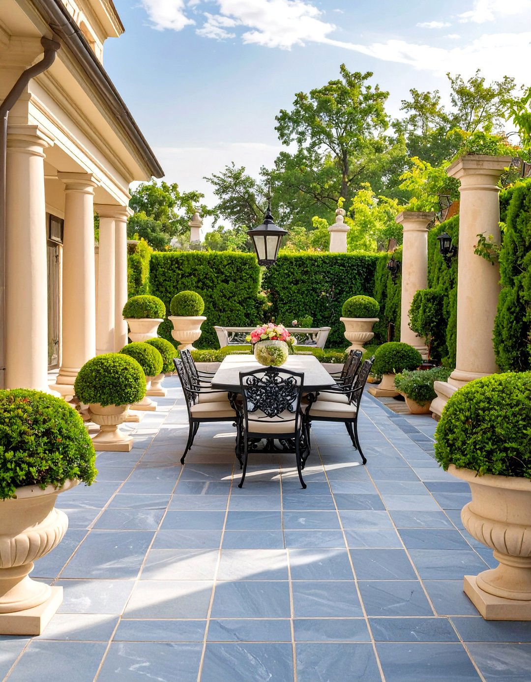 The Elegant Formal Terrace - 30 deck and patio ideas