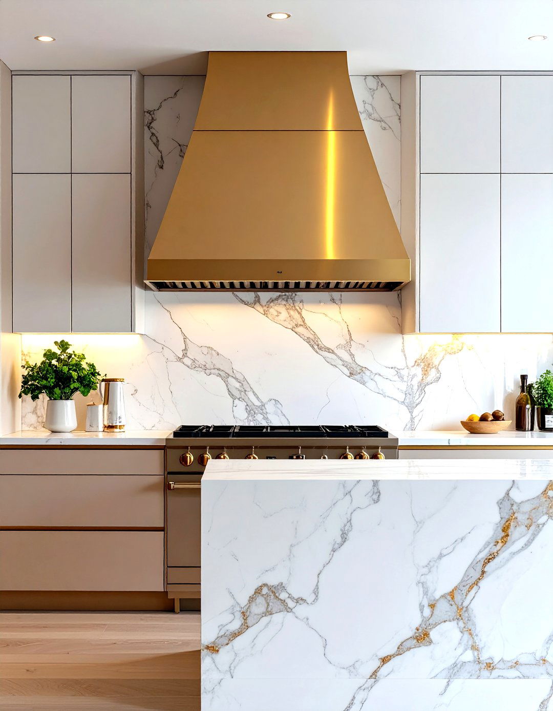 The Elegant Marble Clad Kitchen Hood - 30 kitchen range hood ideas