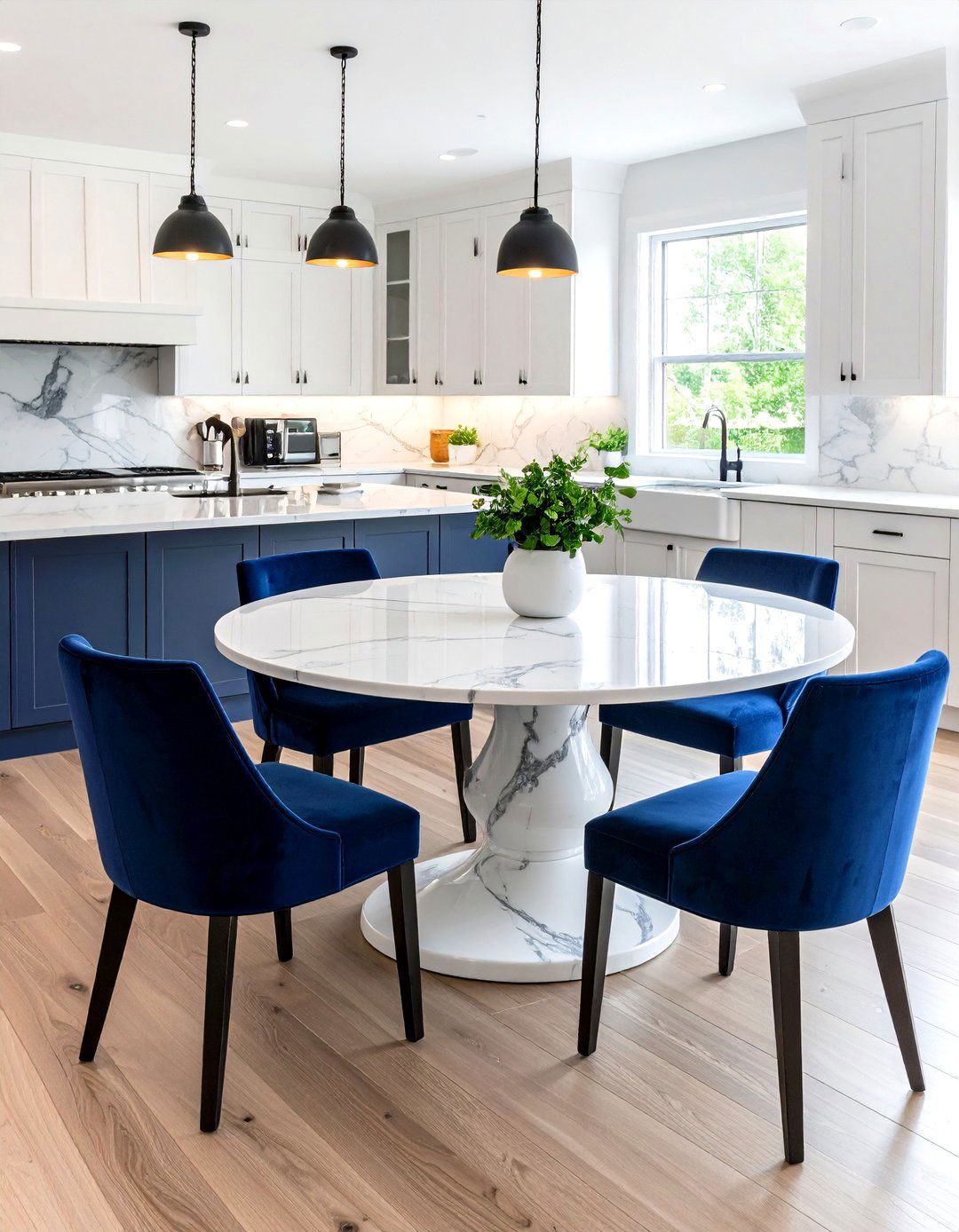 The Elegant Marble Top Kitchen Table - 30 eat in kitchen ideas