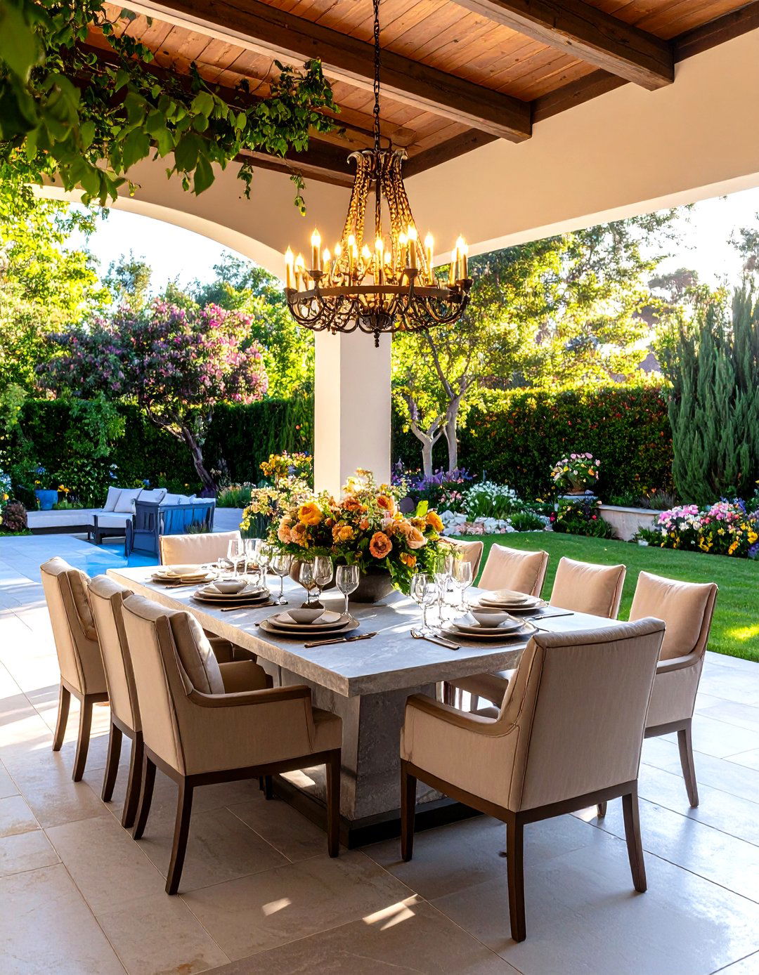 The Elegant Outdoor Dining Room - 30 enclosed patio ideas