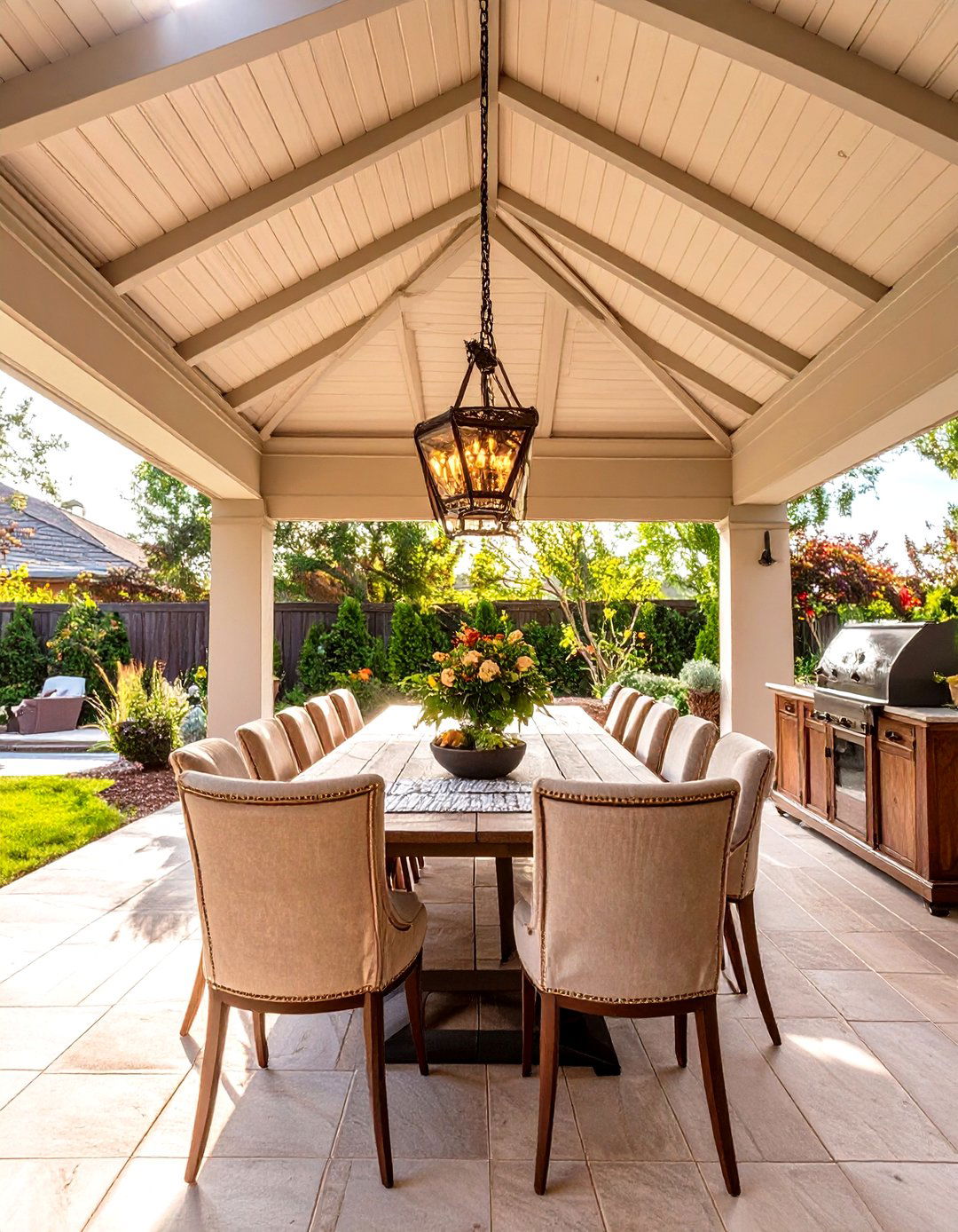 The Elegant Outdoor Dining Room - 30 covered patio backyard patio ideas