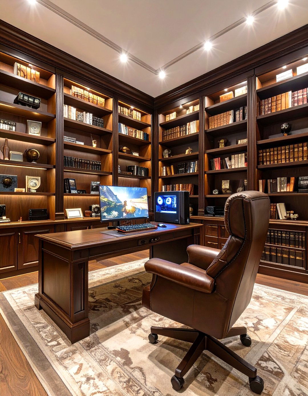 The Elegant Study Game Room - 30 game room decor ideas