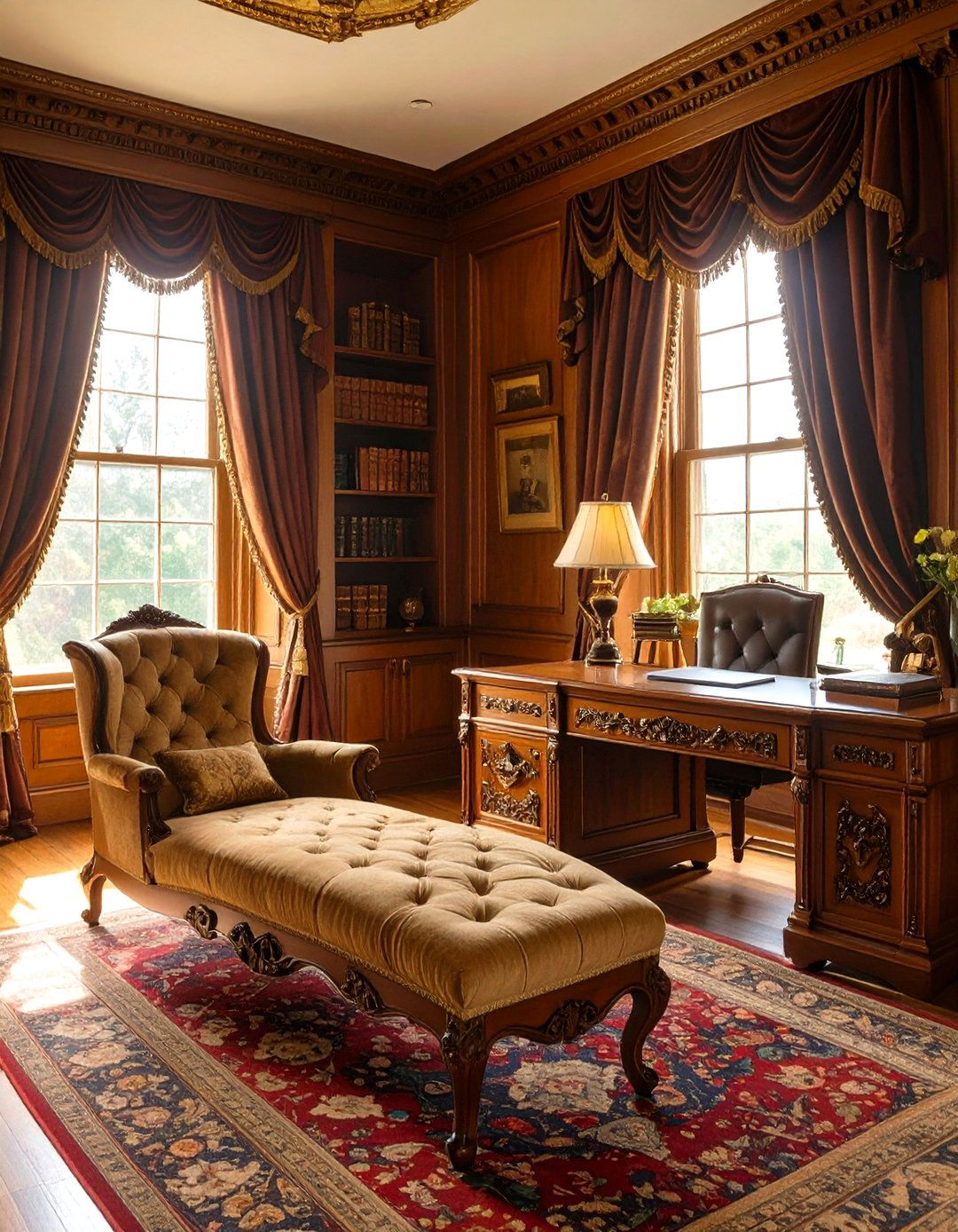 The Elegant Victorian Study - 30 home office guest room ideas