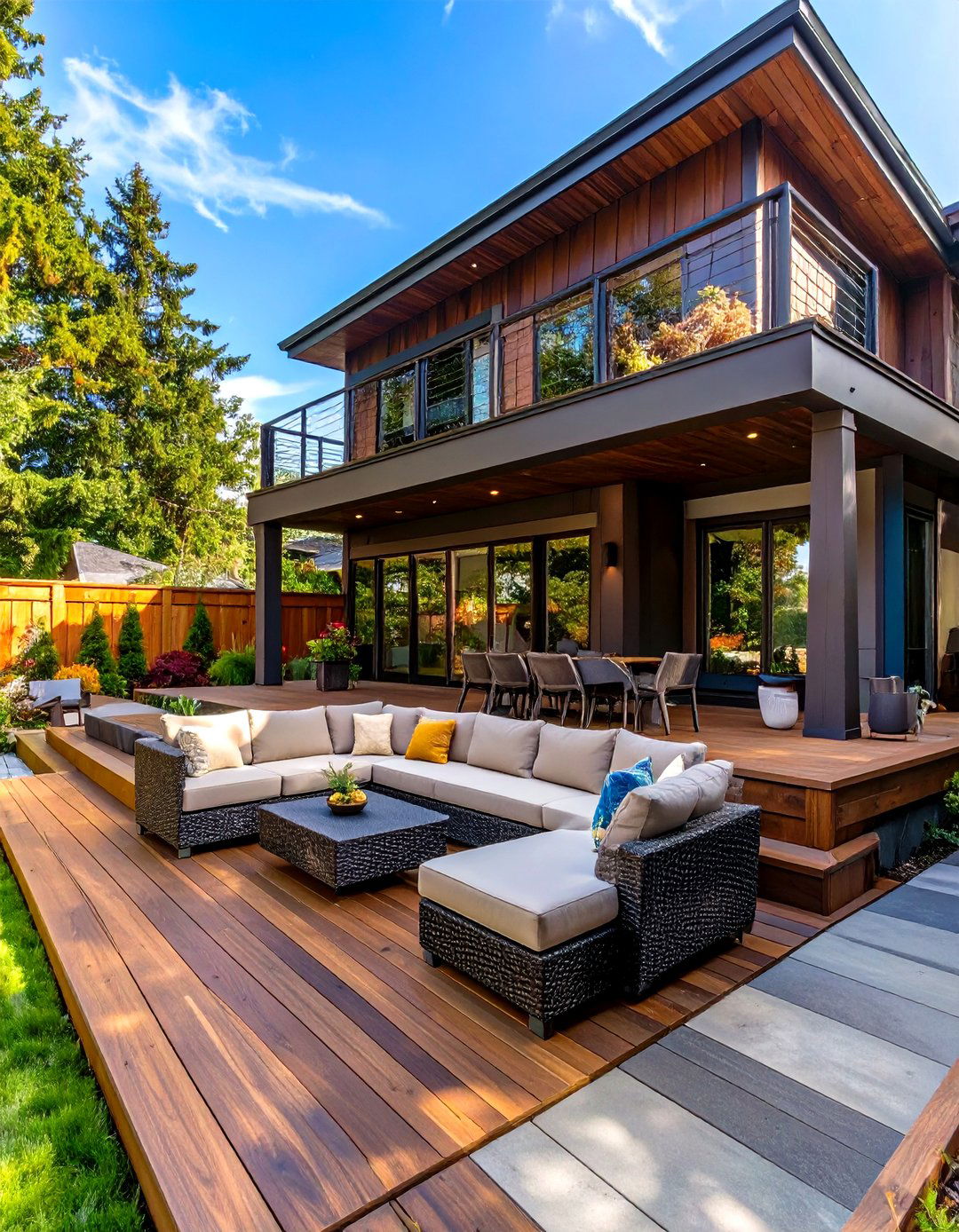 The Elevated Entertainment Hub Deck - 30 free deck design software ideas