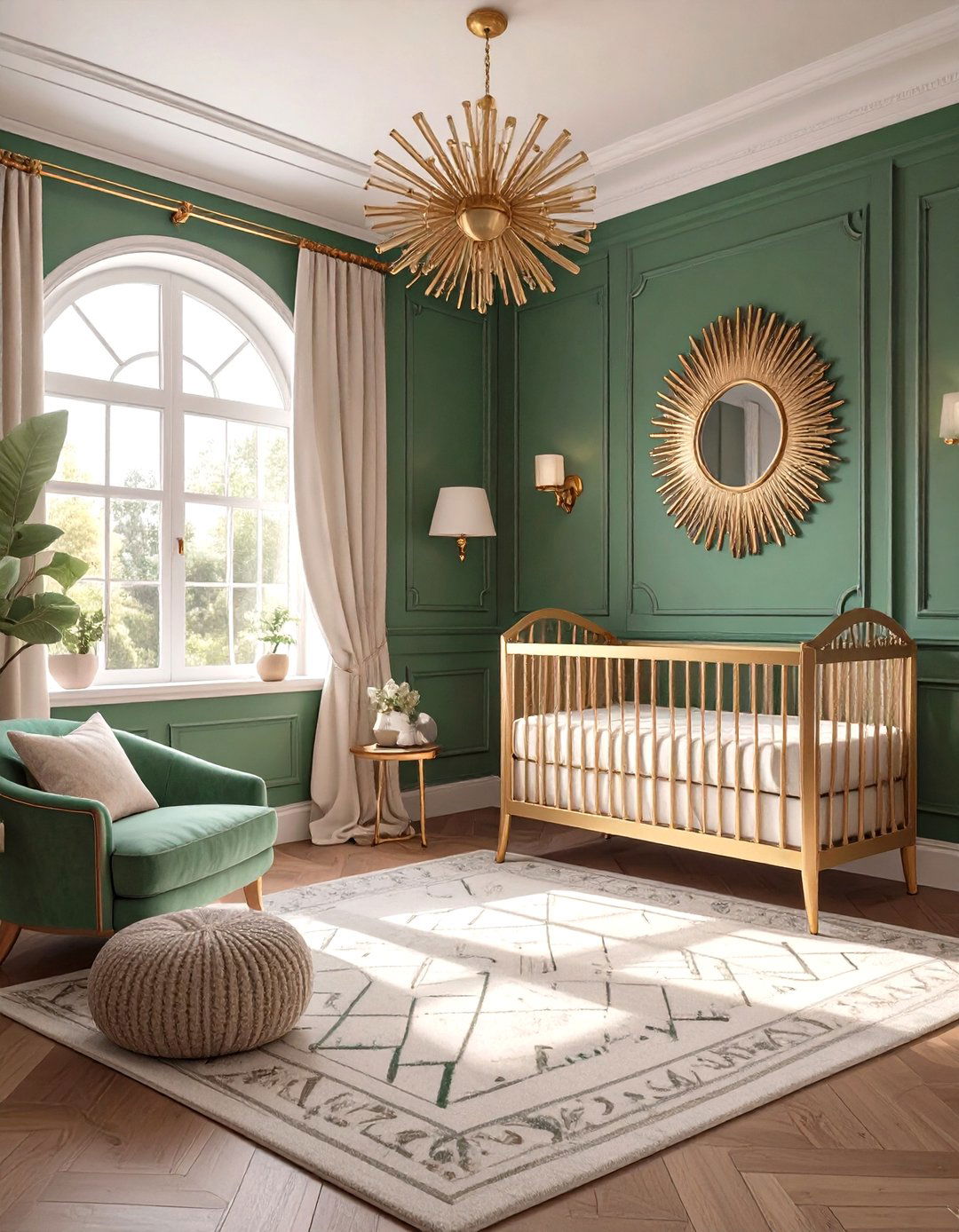 The Emerald Green Art Deco Nursery - 30 green nursery ideas