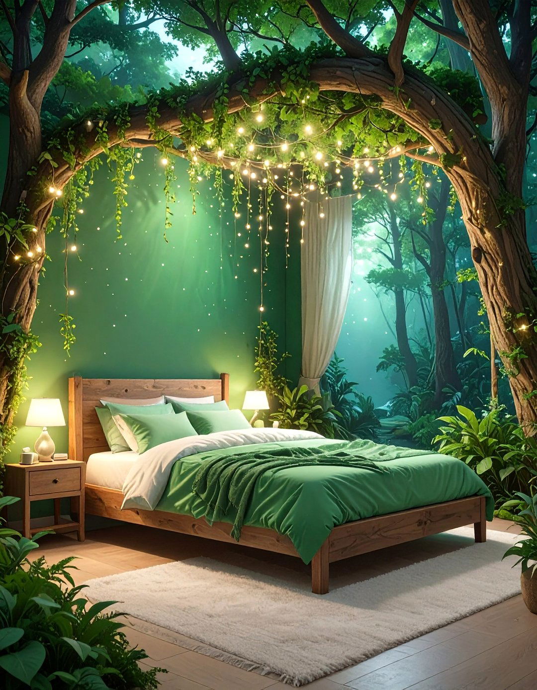 The Enchanted Forest Bedroom - 30 dark romantic bedroom ideas