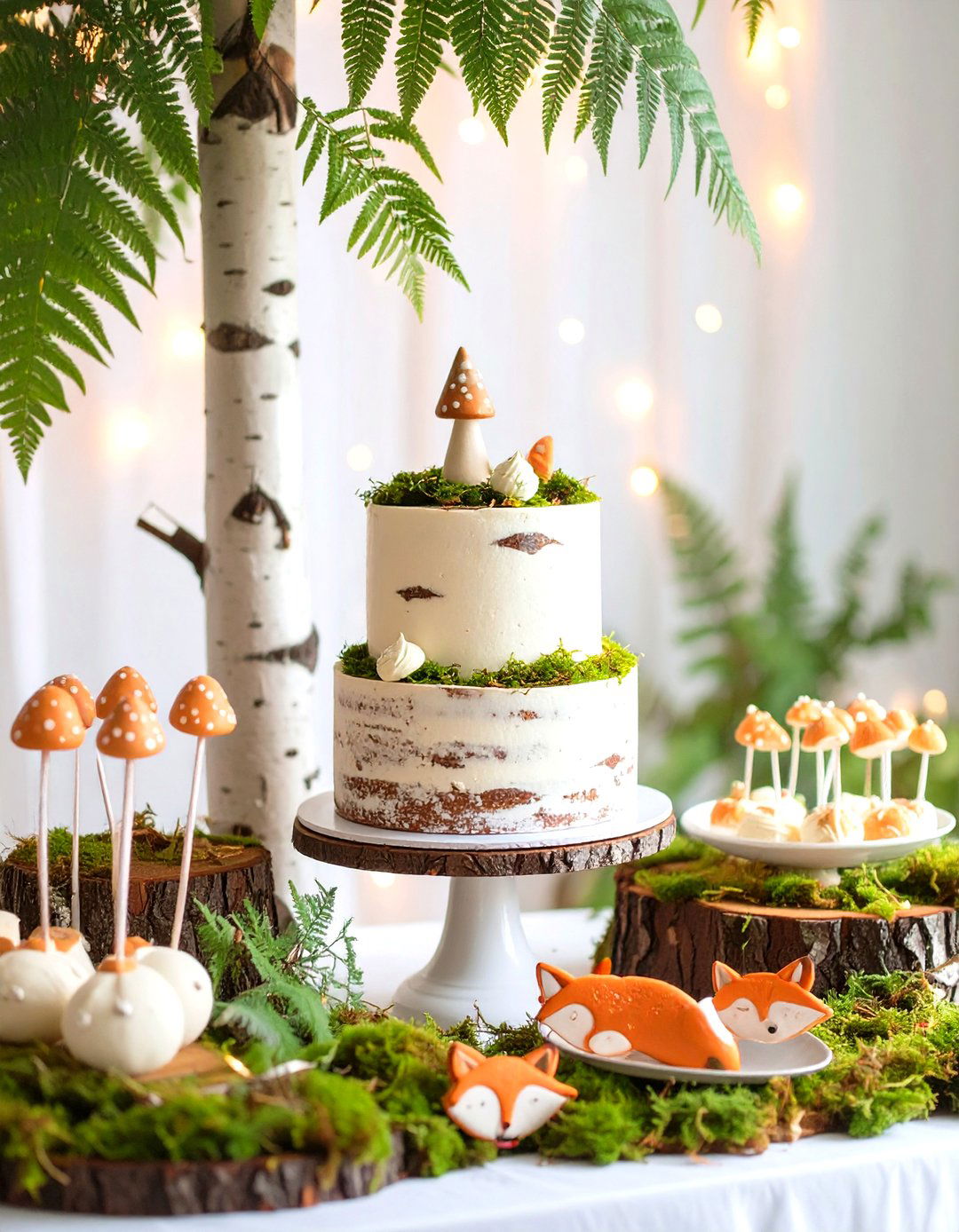 The Enchanted Forest Delights Table - 30 baby shower dessert ideas