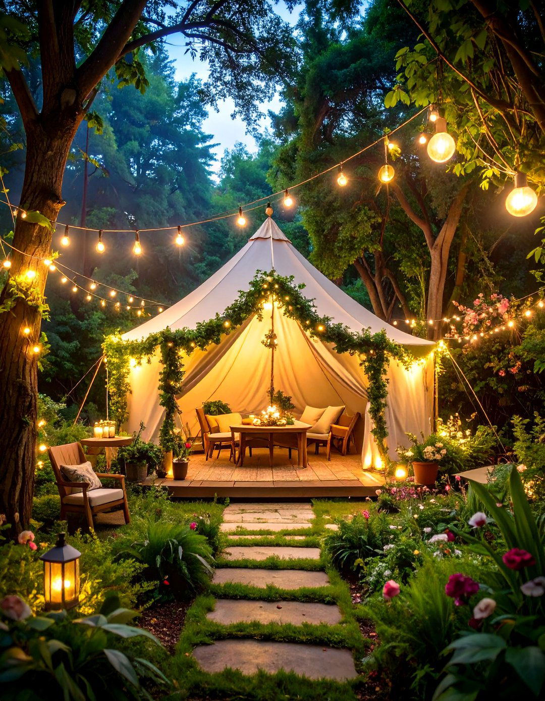 The Enchanted Forest Getaway - 30 backyard camping ideas