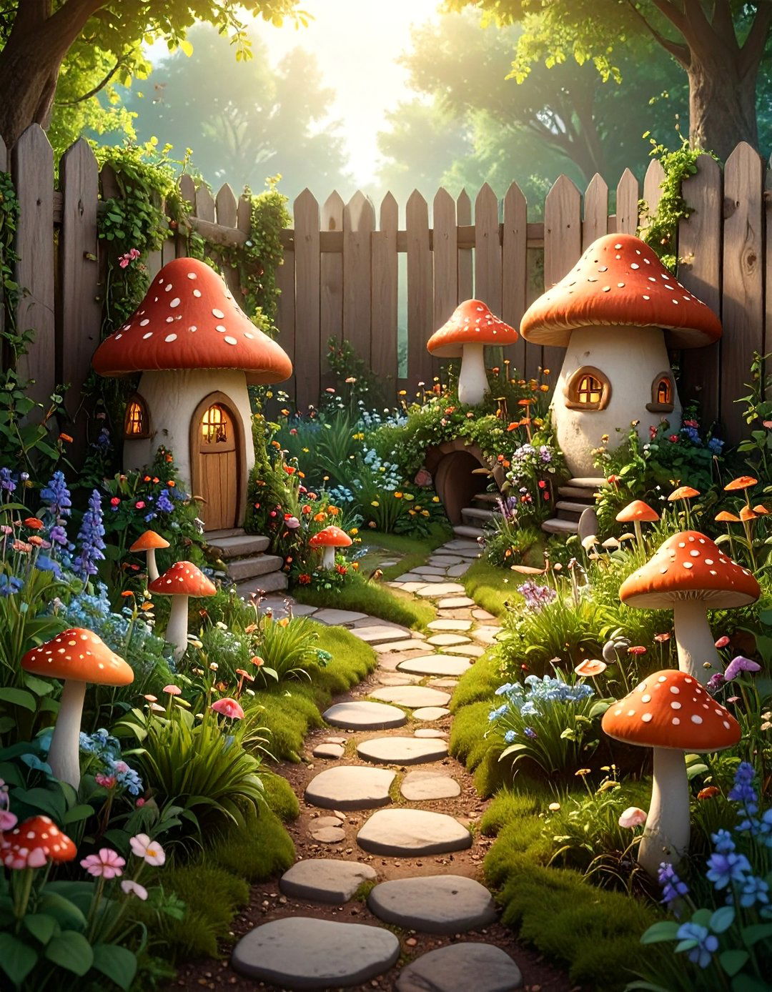 The Enchanting Fairy Garden Path - 30 along fence simple backyard landscaping ideas