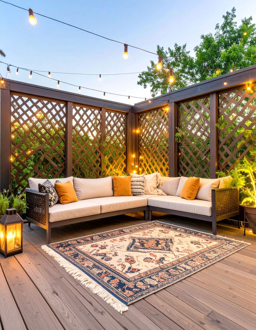 The Enclosed Privacy Deck - 30 cheap deck ideas