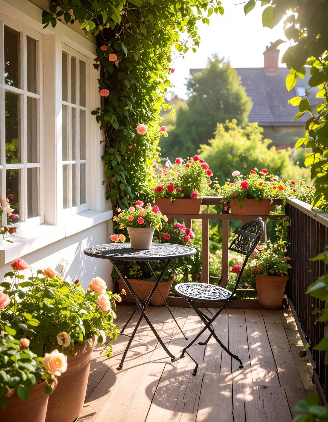 The English Cottage Balcony Garden - 30 balcony garden ideas