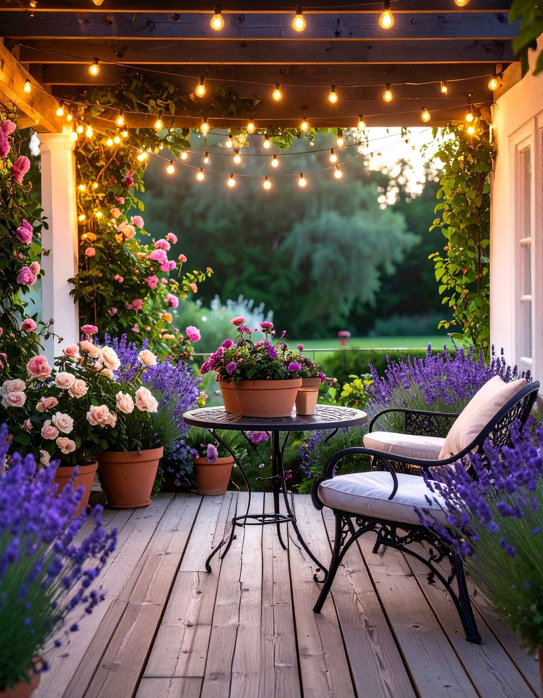 The English Cottage Deck Garden - 30 deck garden ideas