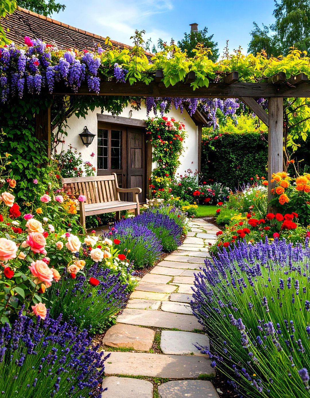 The English Cottage Garden Charm - 30 backyard landscape ideas