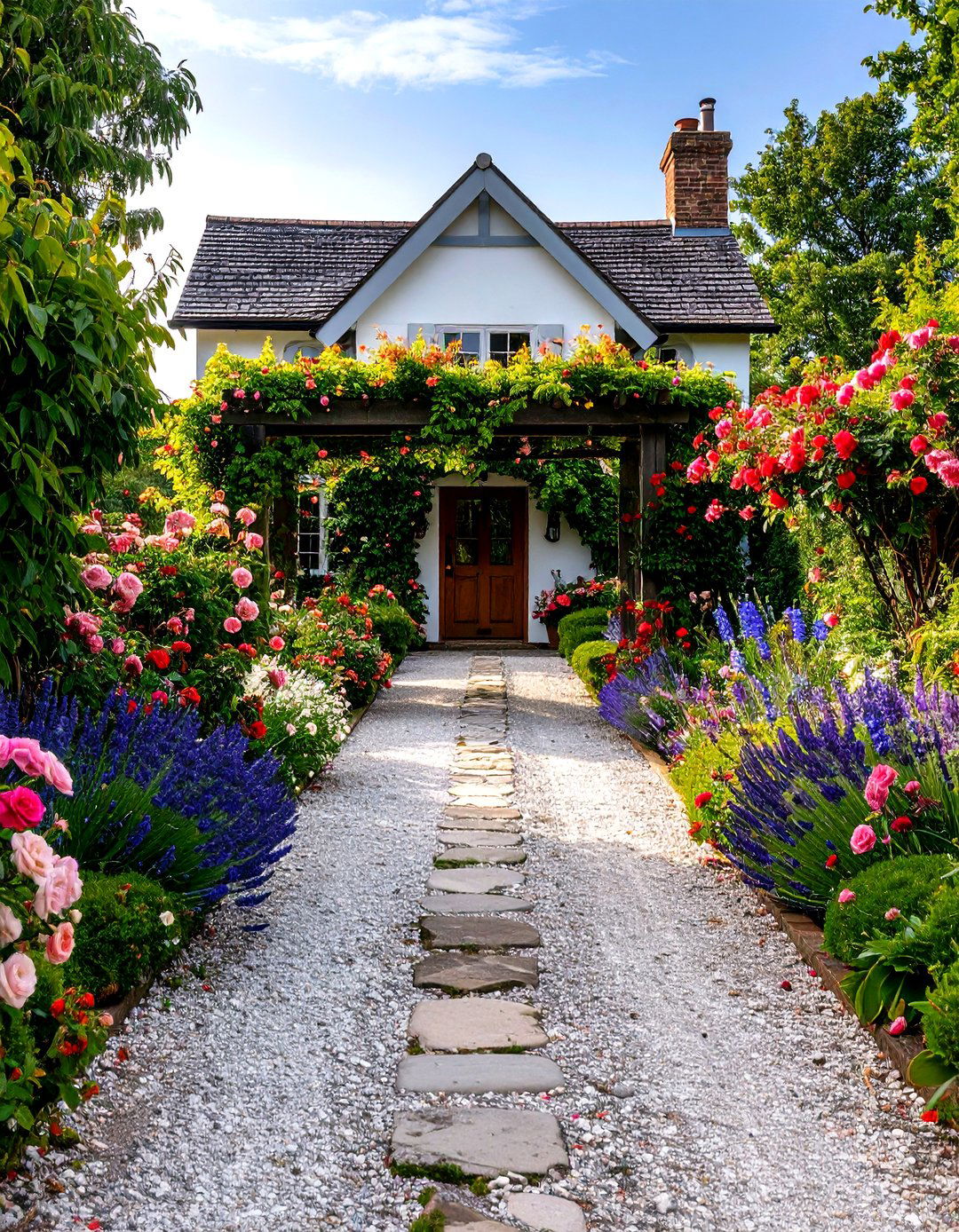 The English Cottage Garden Driveway - 30 driveway landscaping ideas