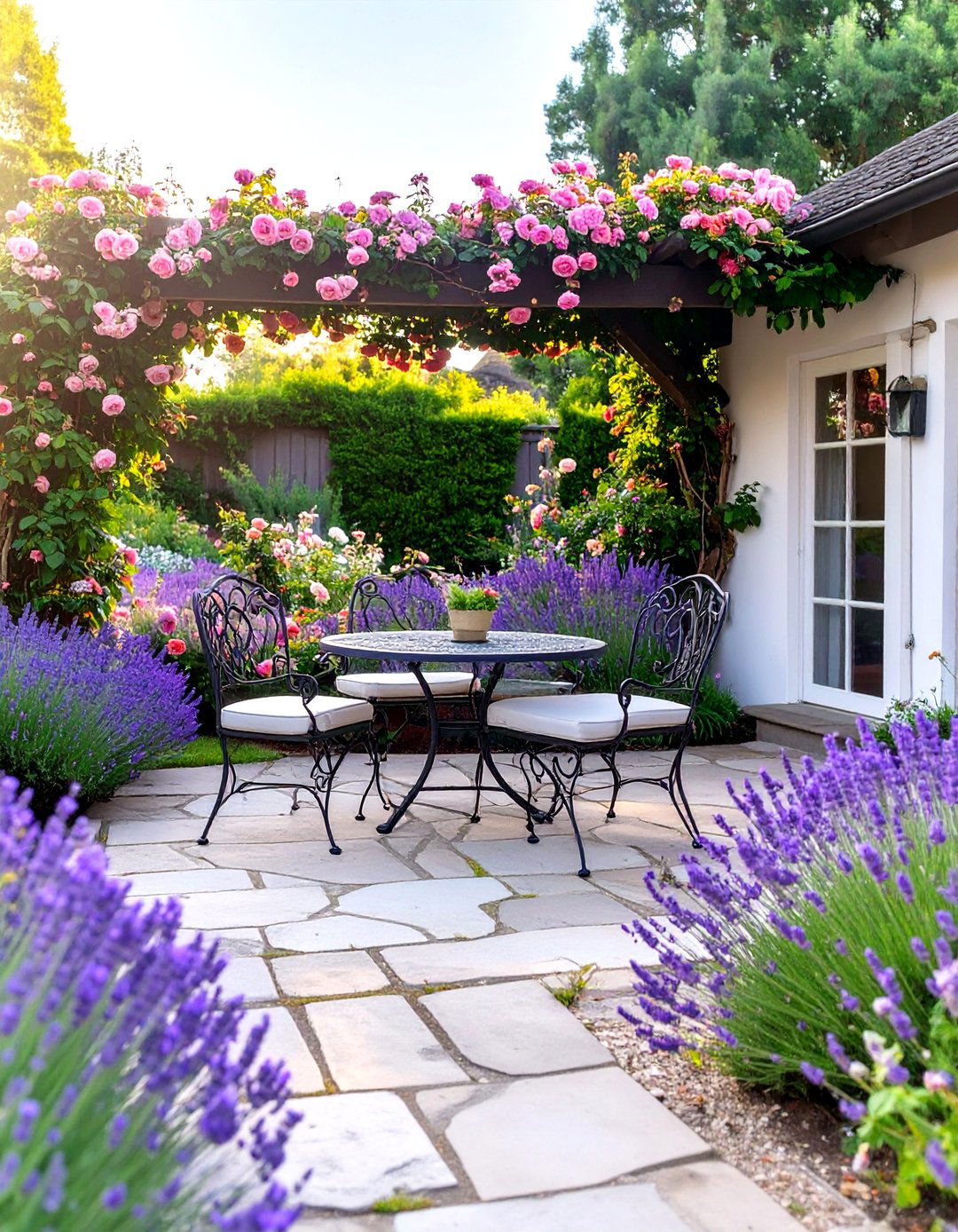 The English Cottage Garden Patio - 30 backyard patio designs