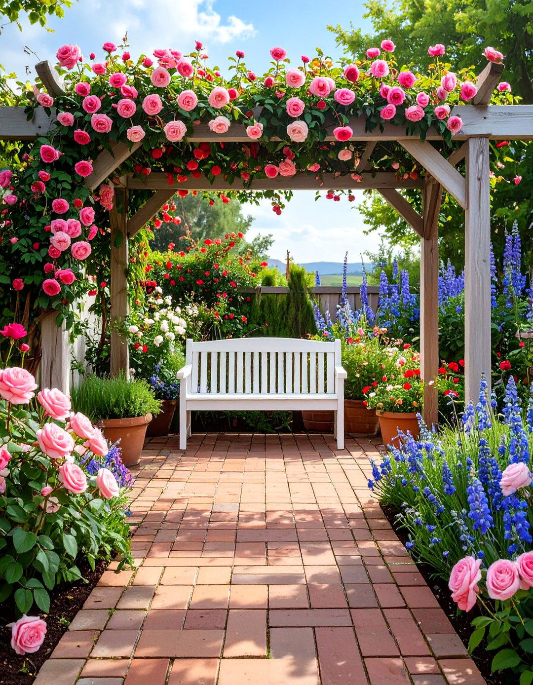 The English Cottage Garden Patio - 30 backyard patio landscaping ideas