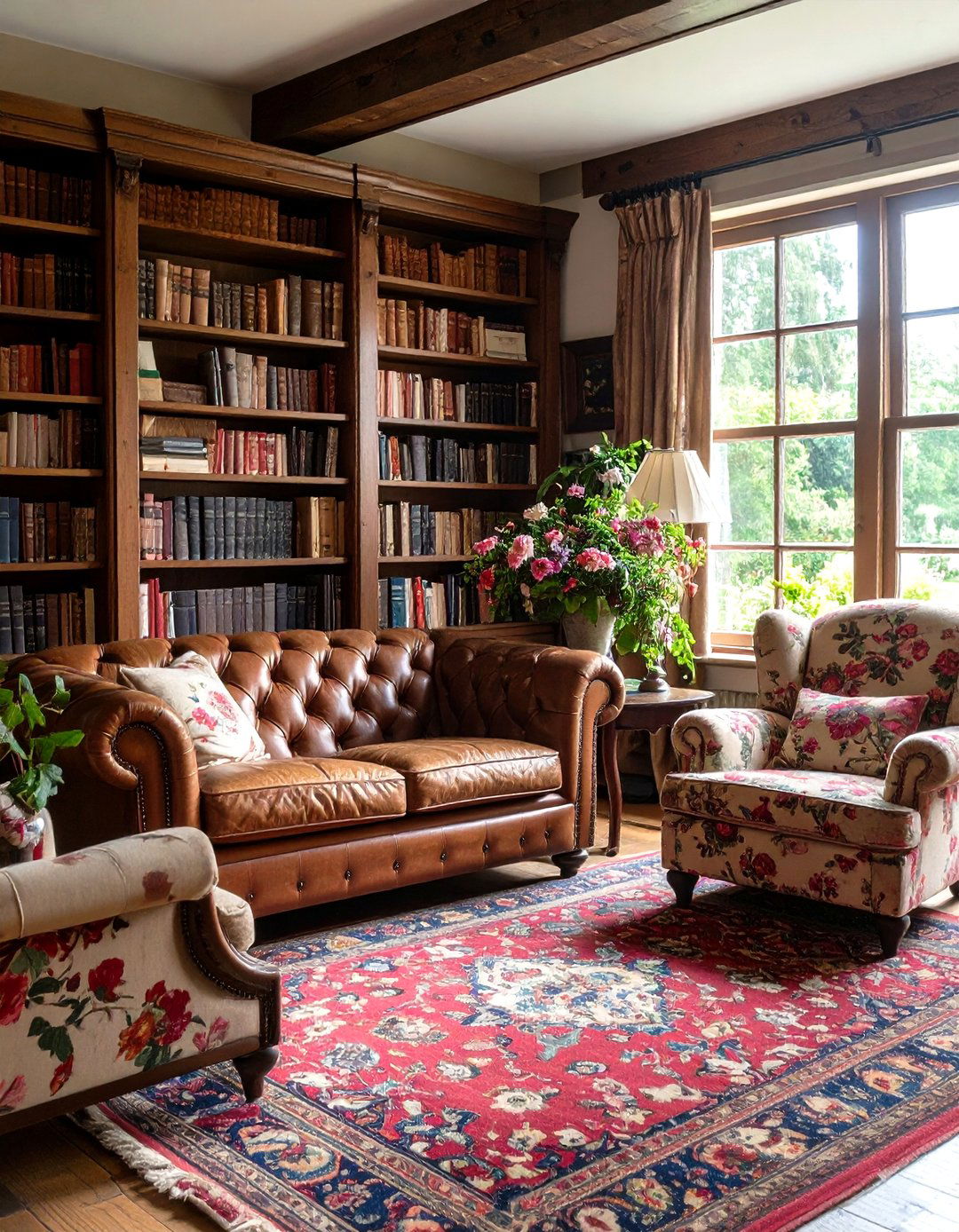 The English Country House Living Room - 30 leather couch living room ideas