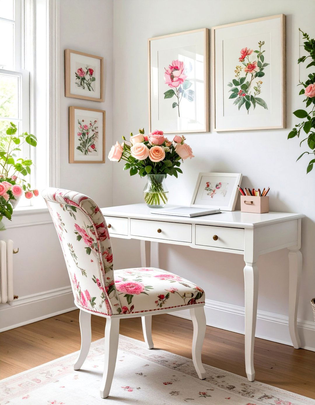 The English Garden Home Office - 30 home office decor ideas for her