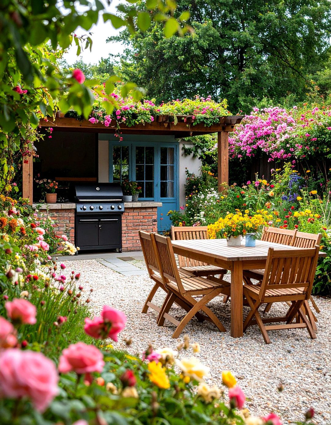 The English Garden Kitchen - 30 backyard kitchen ideas