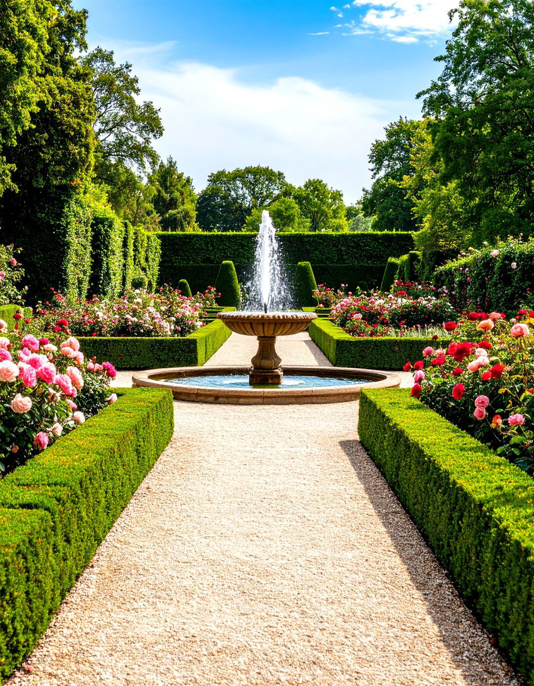 The English Garden with Gravel Walkways - 30 gravel backyard ideas