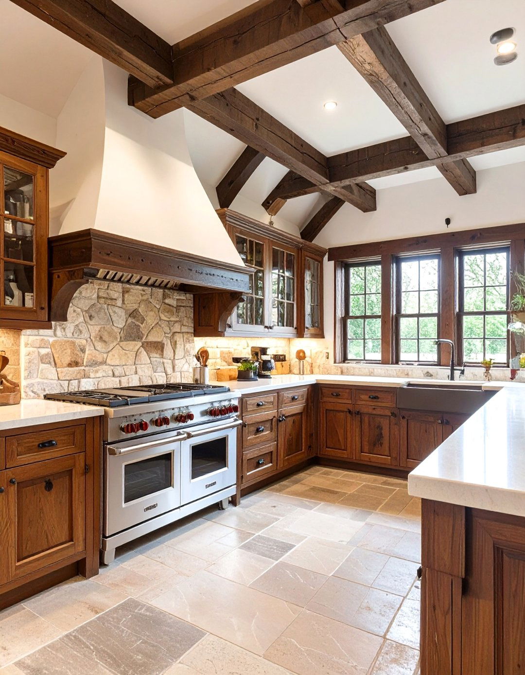 The English Tudor Kitchen - 30 barndominium kitchen ideas