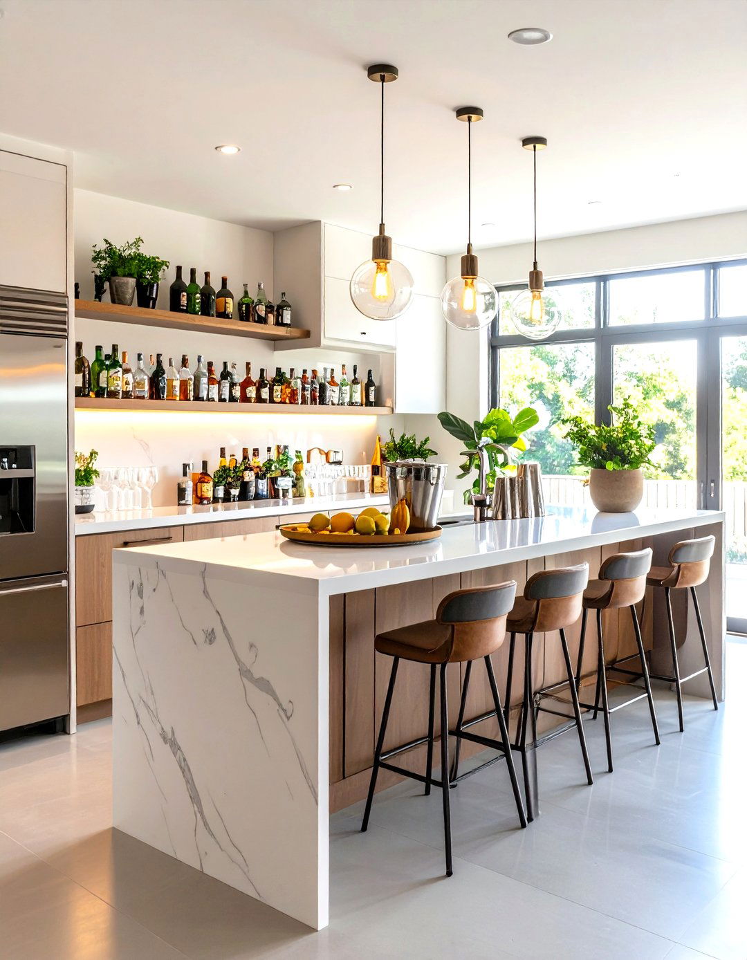 The Entertainers Bar Kitchen Island - 30 kitchen island decor ideas