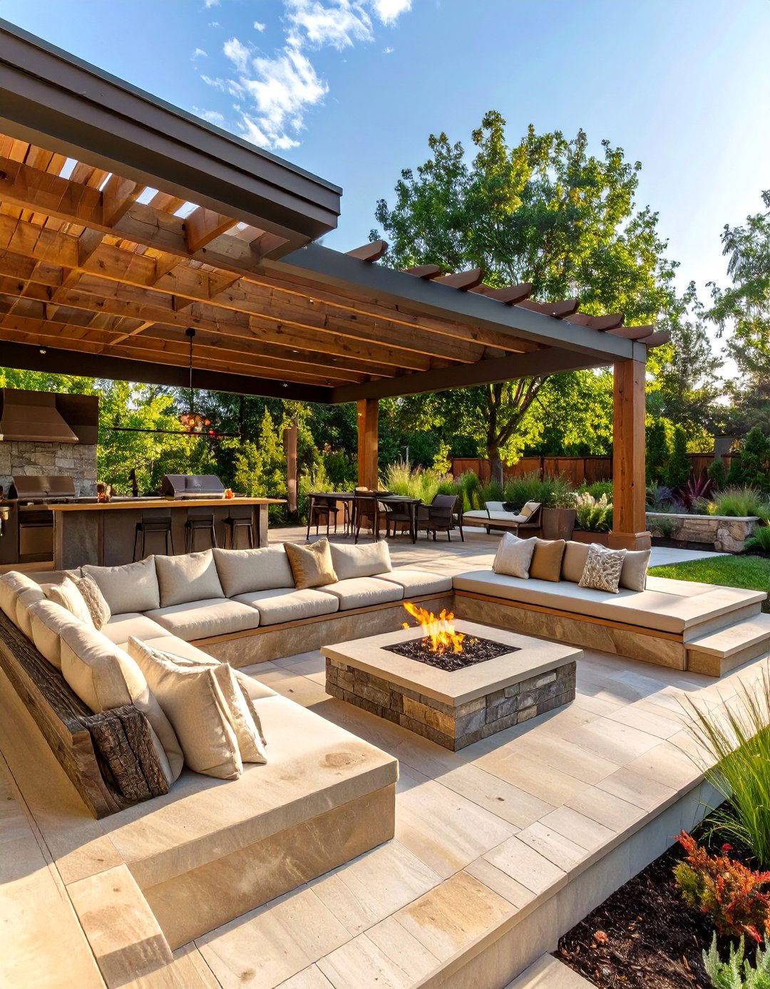 The Entertainers Multi Zone Deck - 30 deck landscaping ideas