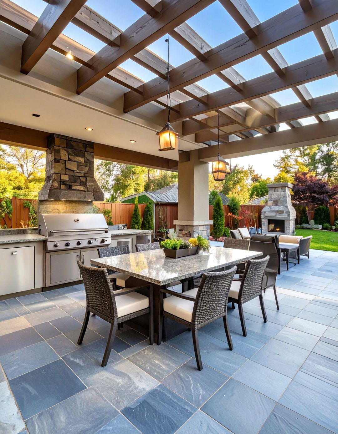 The Entertainers Outdoor Kitchen and Patio - 30 buckhead landscape and design ideas