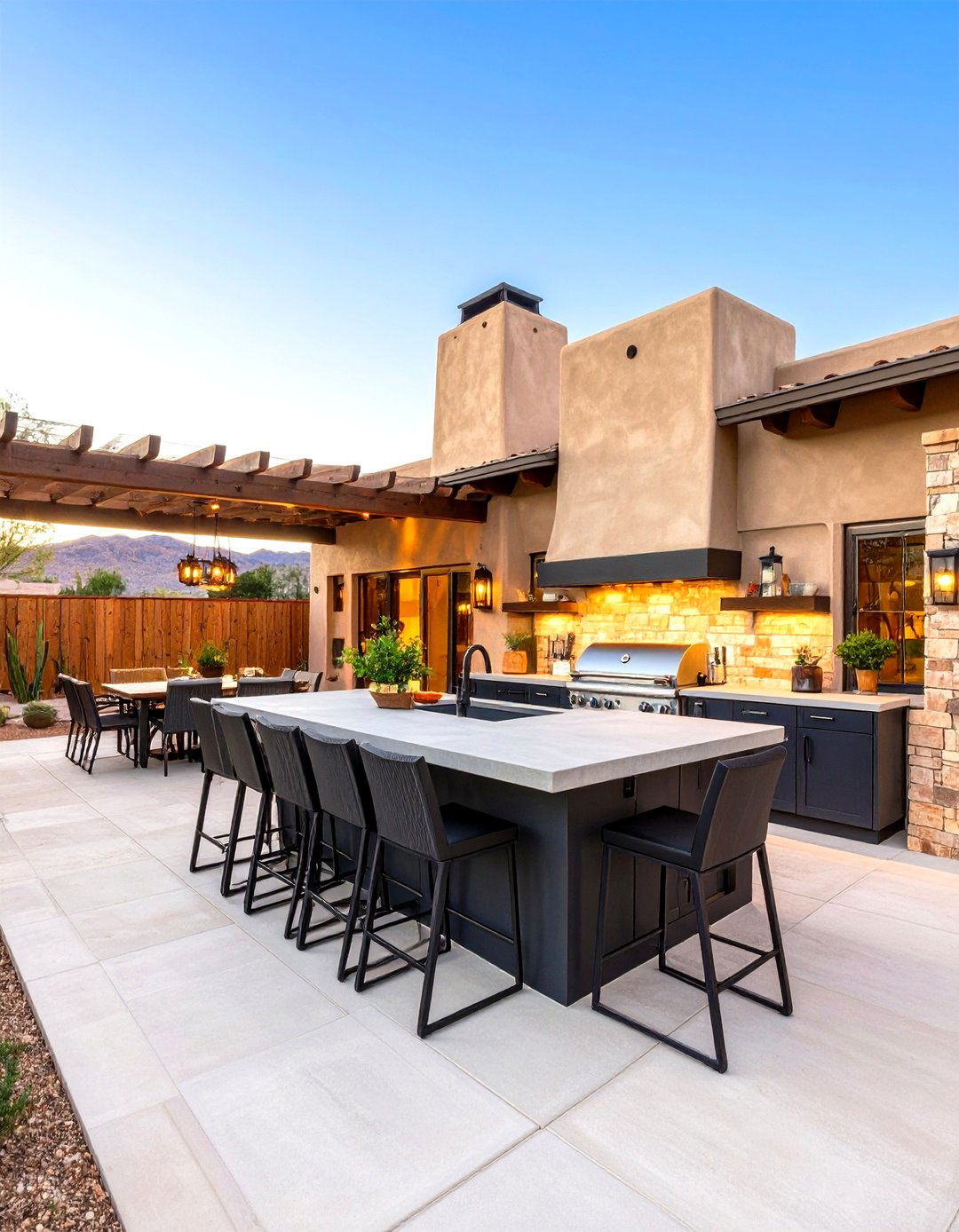 The Entertainers Outdoor Kitchen - 30 desert backyard ideas