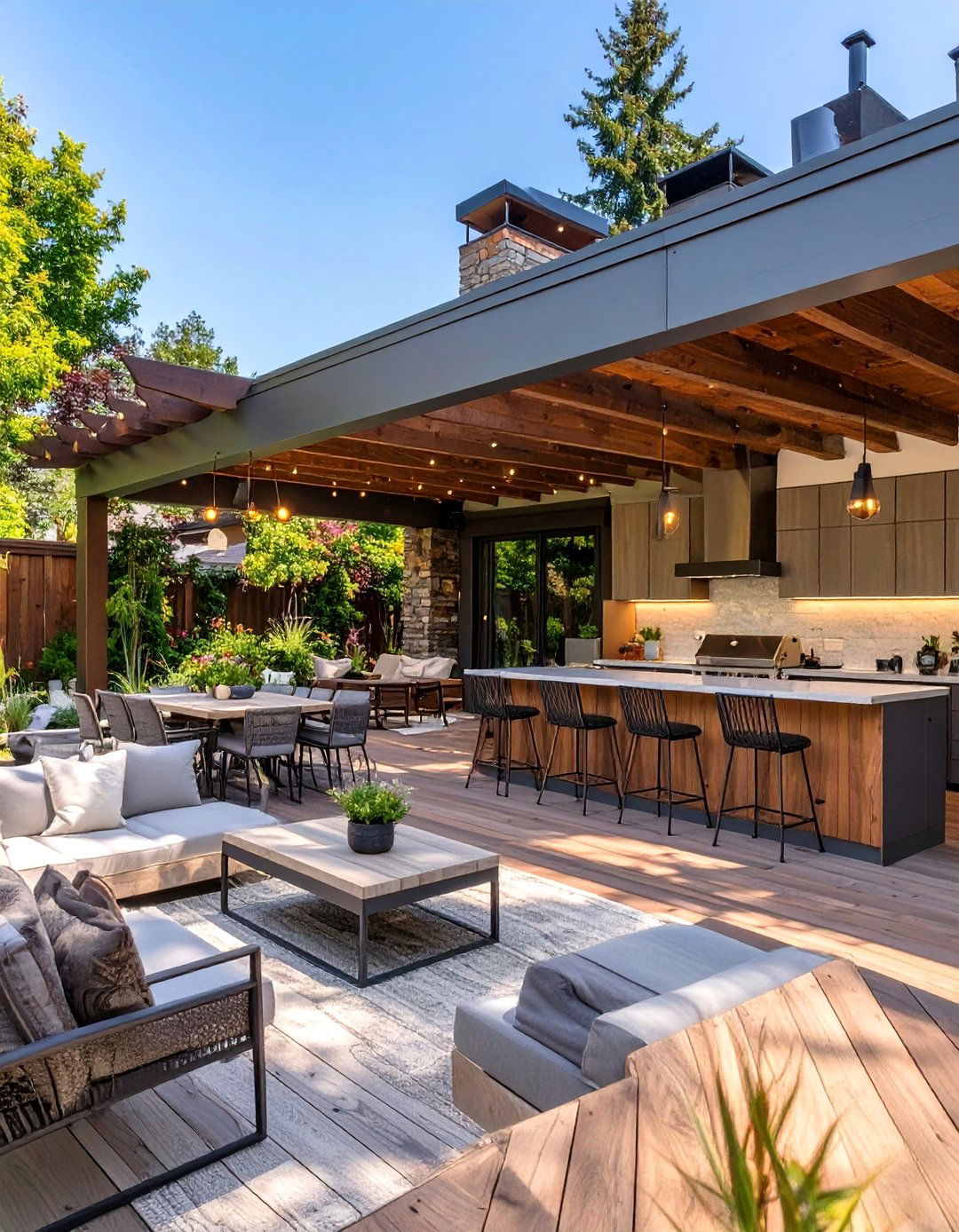 The Entertainment Hub Backyard Deck - 30 deck ideas for backyard