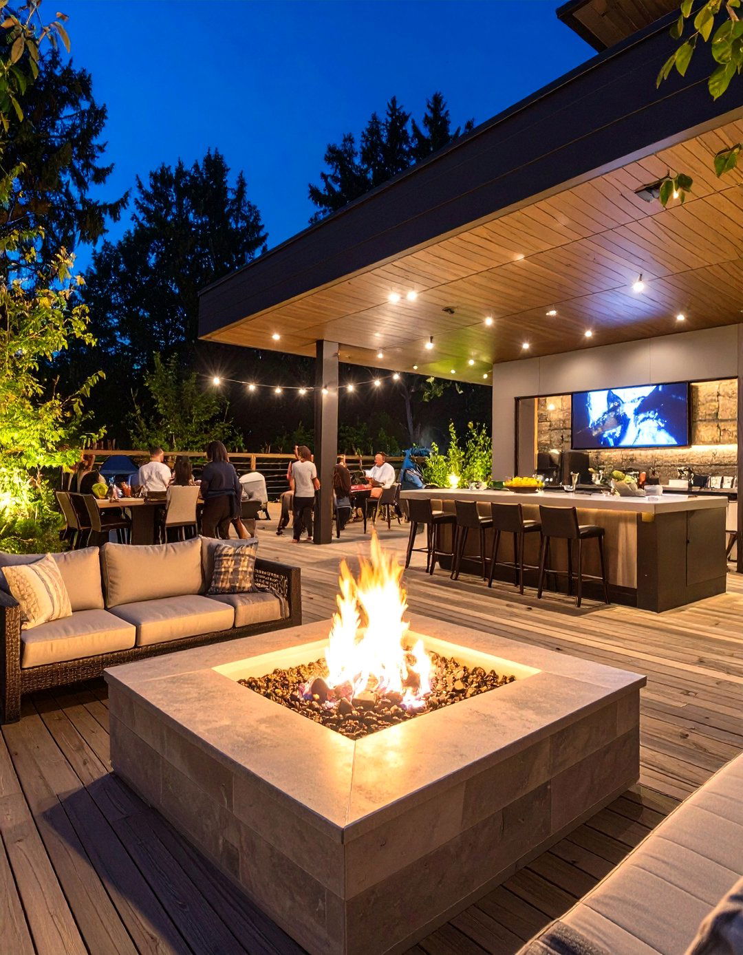 The Entertainment Hub Deck - 30 deck layout ideas