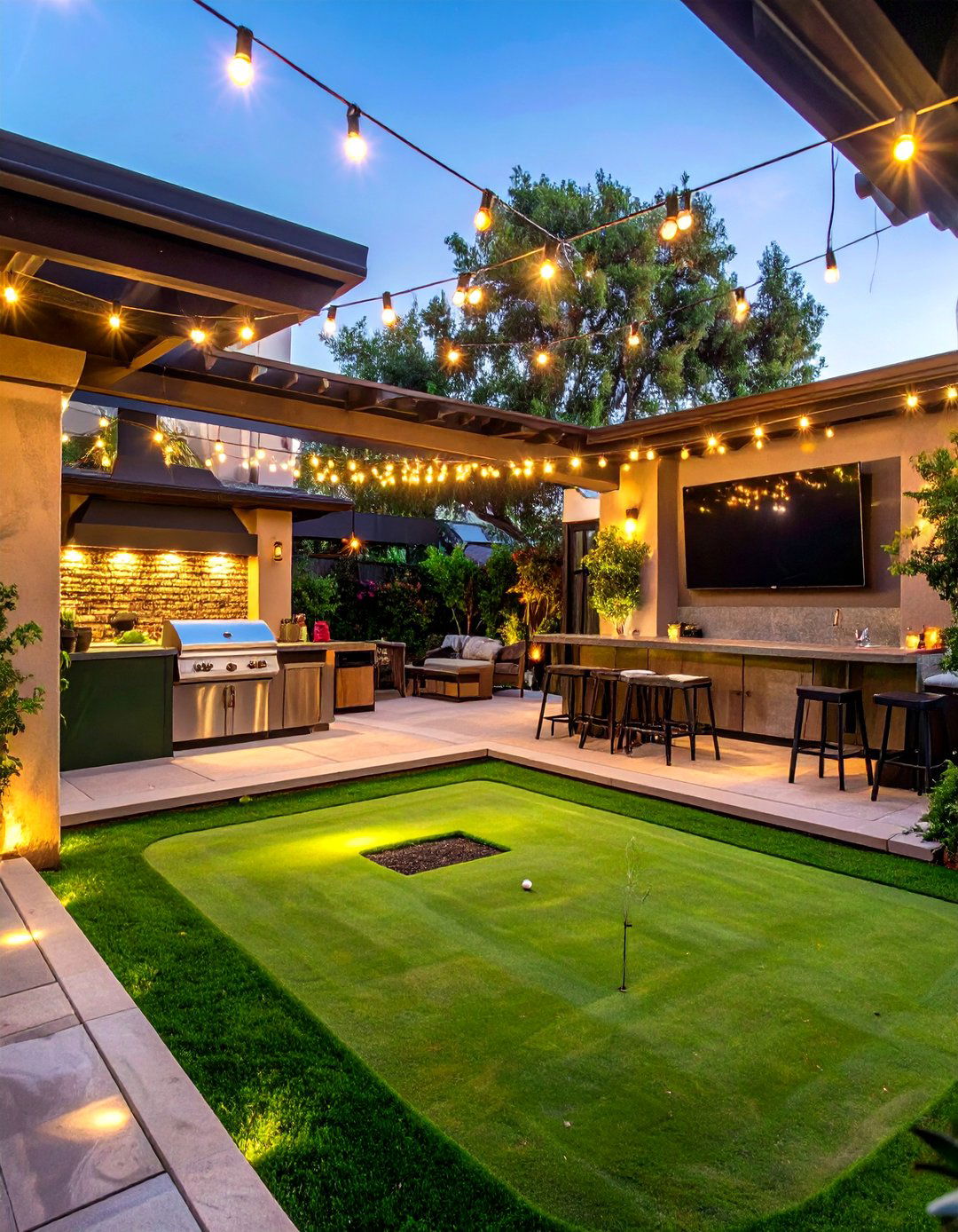 The Entertainment Hub Putting Green - 30 backyard putting green ideas