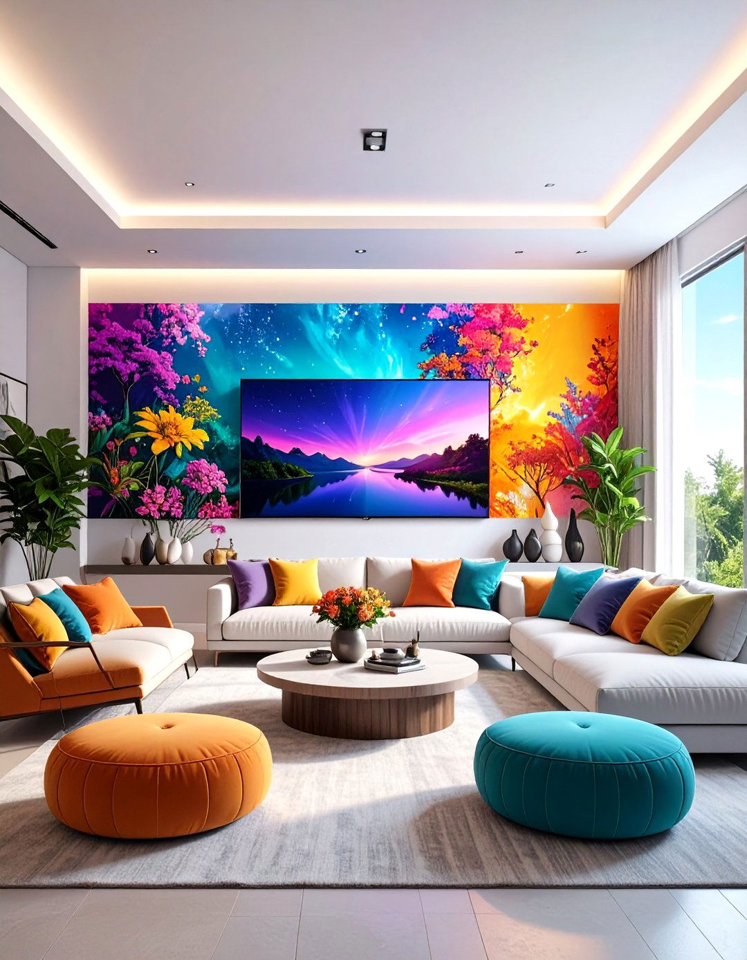 The Entertainment Projector Wall - 30 living room tv wall ideas