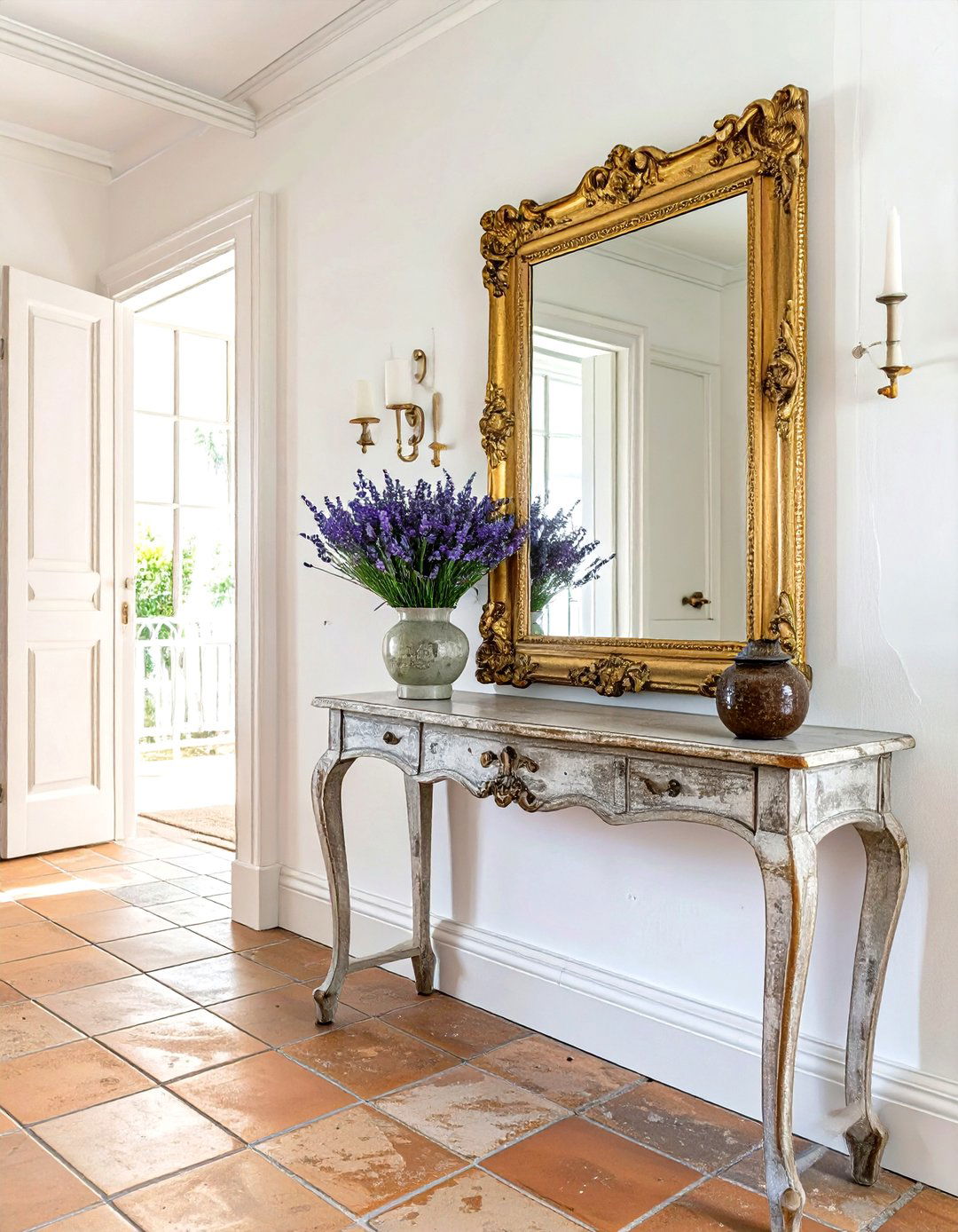 The Entryway with Antique Furniture - 30 french country interior design ideas