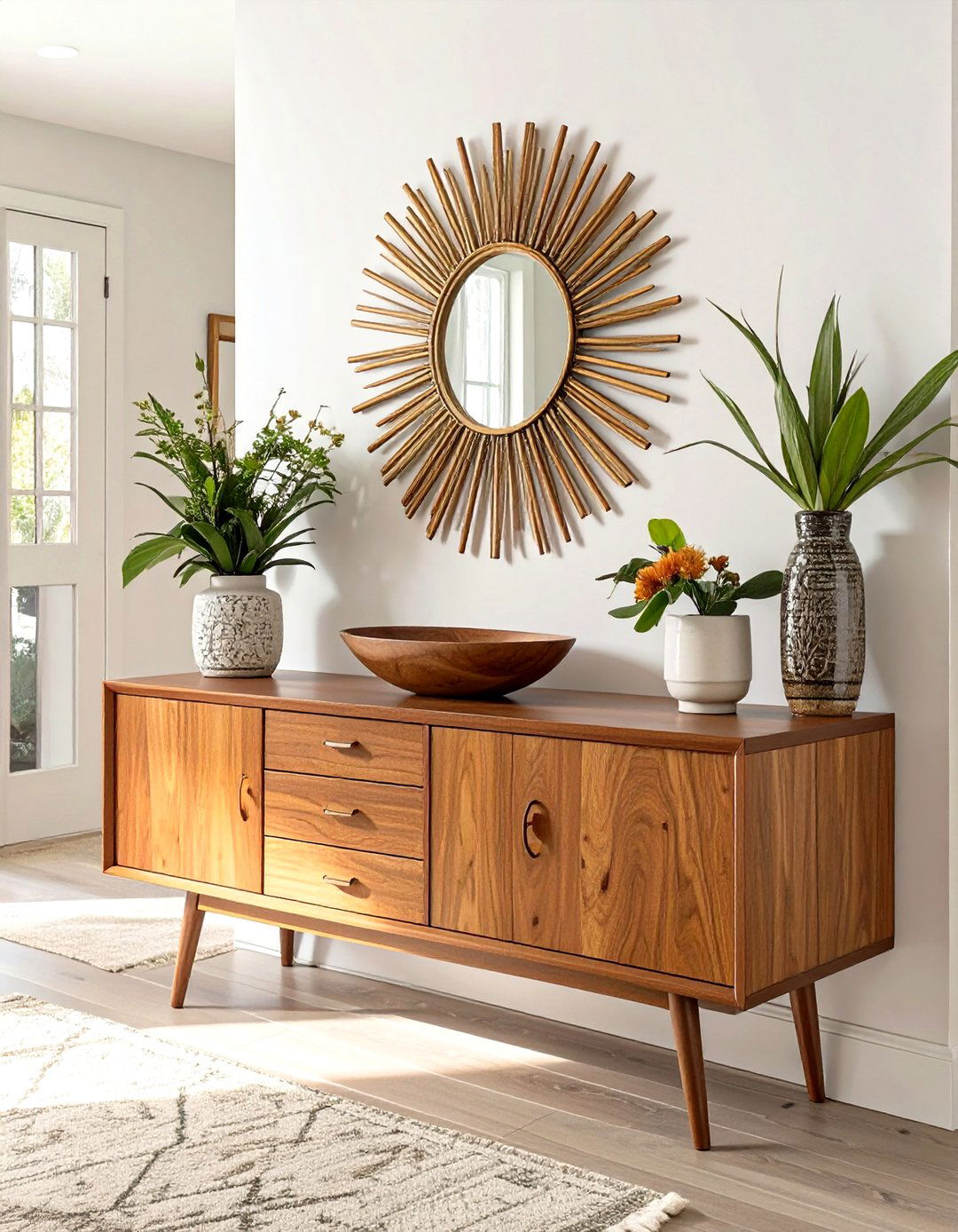 The Entryway with a Statement Credenza - 30 midcentury modern interior design ideas