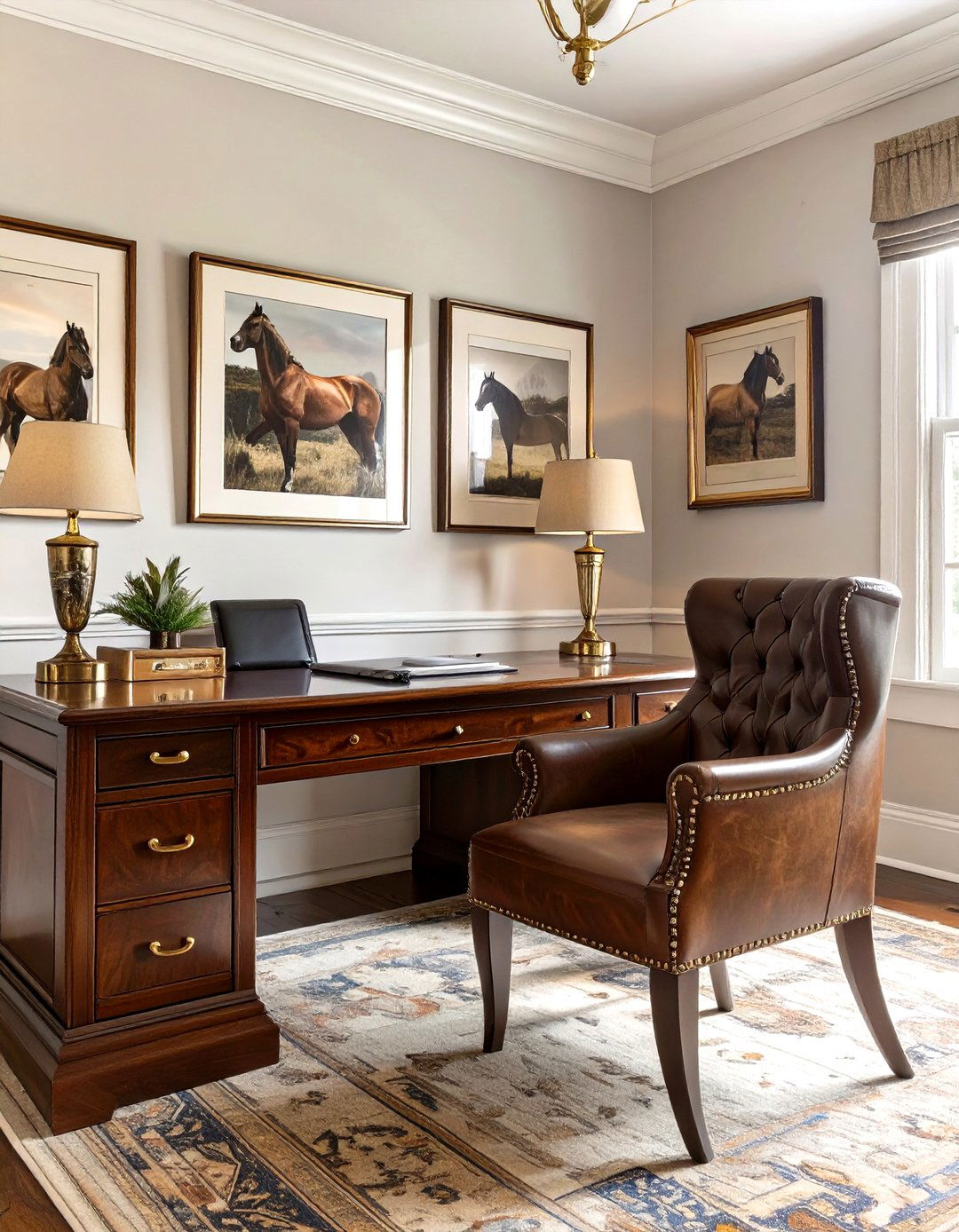 The Equestrian Inspired Home Office - 30 luxury modern home office ideas