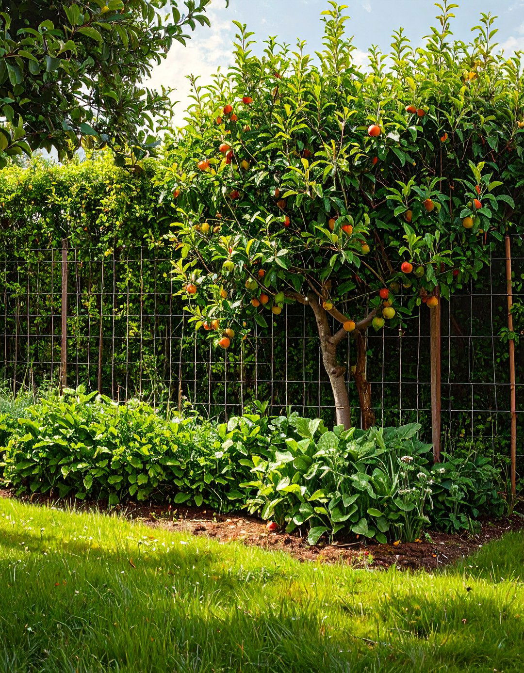 The Espalier Fruit Tree Fence - 30 backyard vegetable garden ideas
