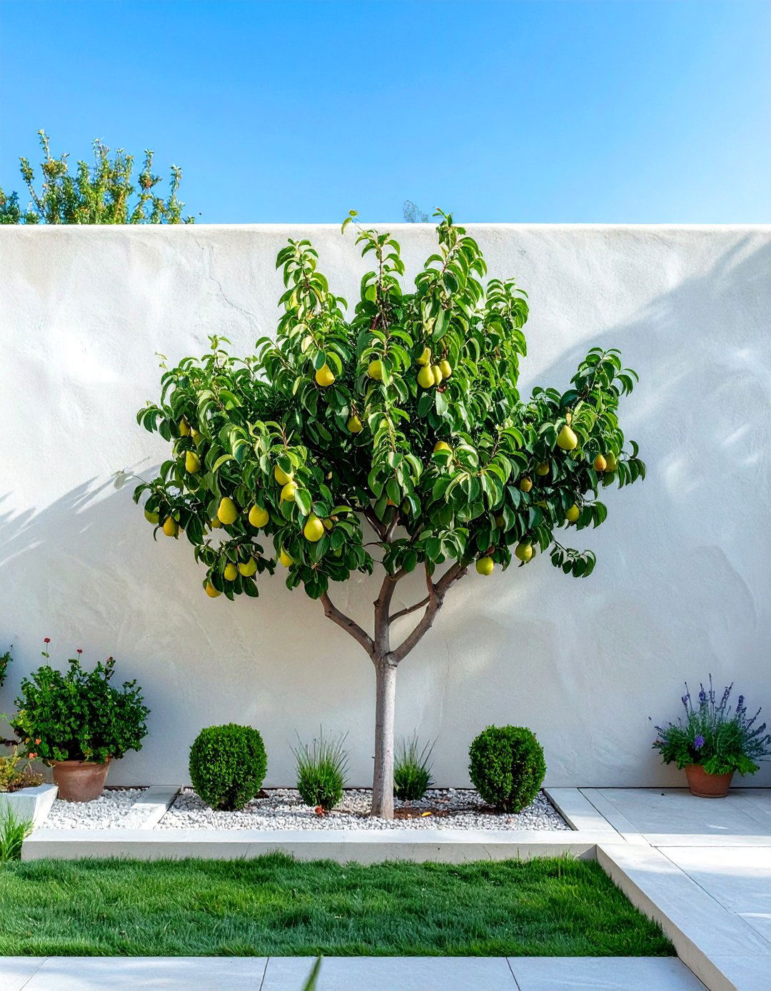 The Espalier Fruit Tree Wall - 30 backyard wall ideas